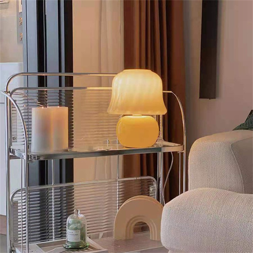 French Cream Mushroom Lamp Creative Decorative Table Lamp For Bedroom