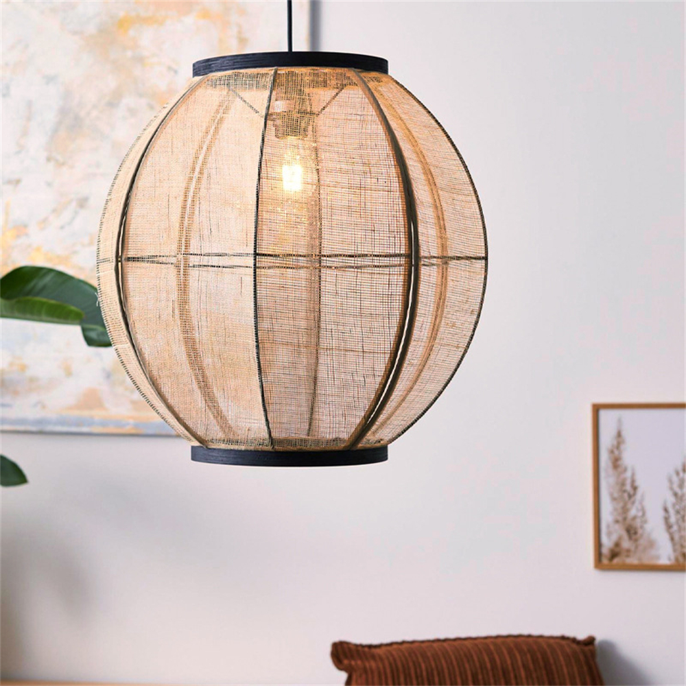 New Chinese Style Vintage Fabric Pendant Lights Handwoven