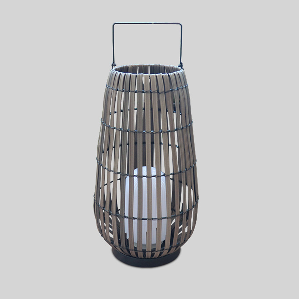 Outdoor Rattan Villa Garden Lawn Light Balcony Floor Lamp
