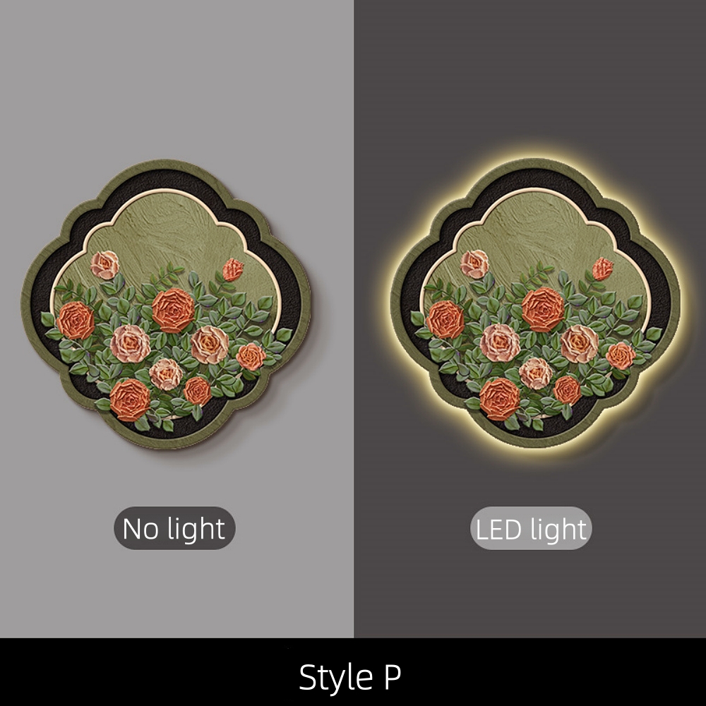 Medieval Style Entrance Hall Decorative Painting Wall Lamp