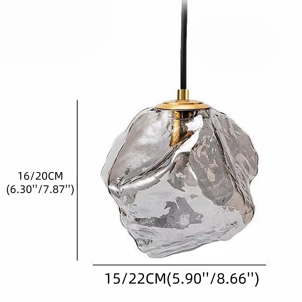 Modern Minimalist Art Ice Glass Pendant Light Creative Entrance Bar Counter Pendant Light
