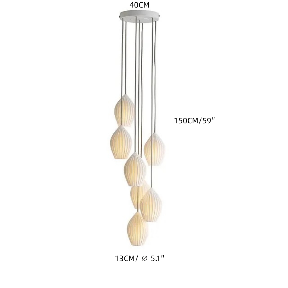 Scandinavian Ceramic Pendant Light Staircase Decor Lighting