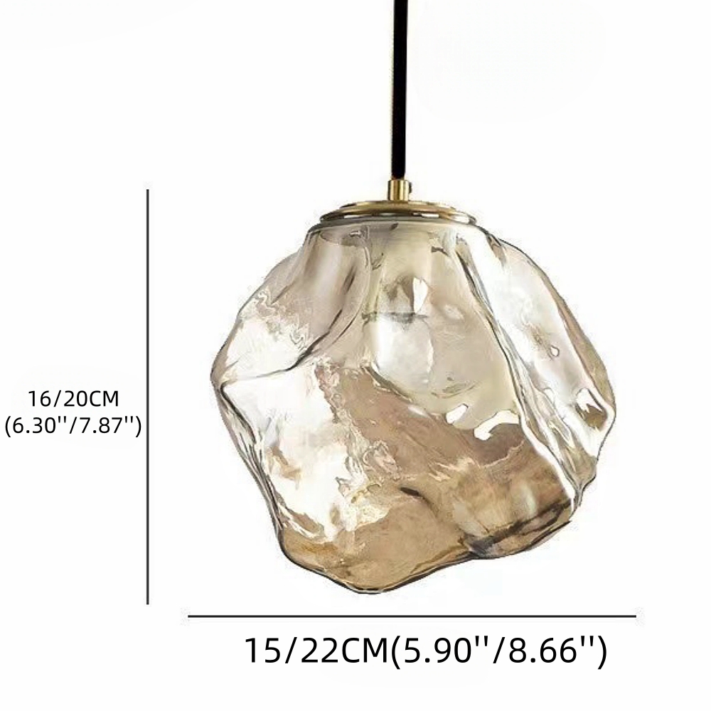 Modern Minimalist Art Ice Glass Pendant Light Creative Entrance Bar Counter Pendant Light