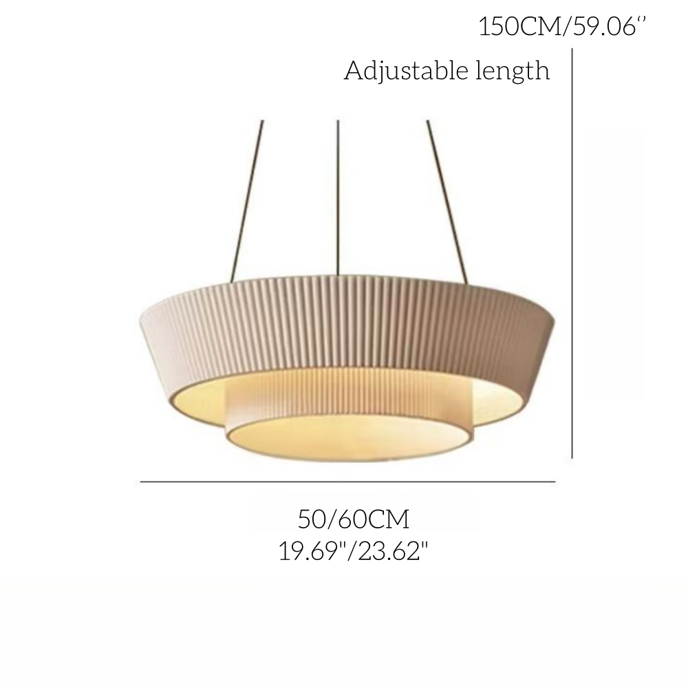 Japanese Style Creative Pleated Fabric Lighting Fixtures