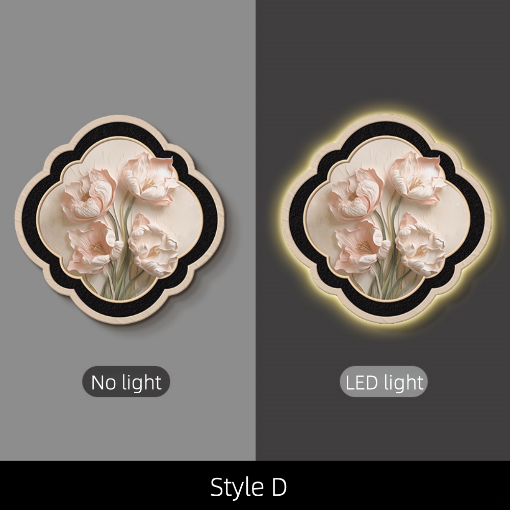 Medieval Style Entrance Hall Decorative Painting Wall Lamp