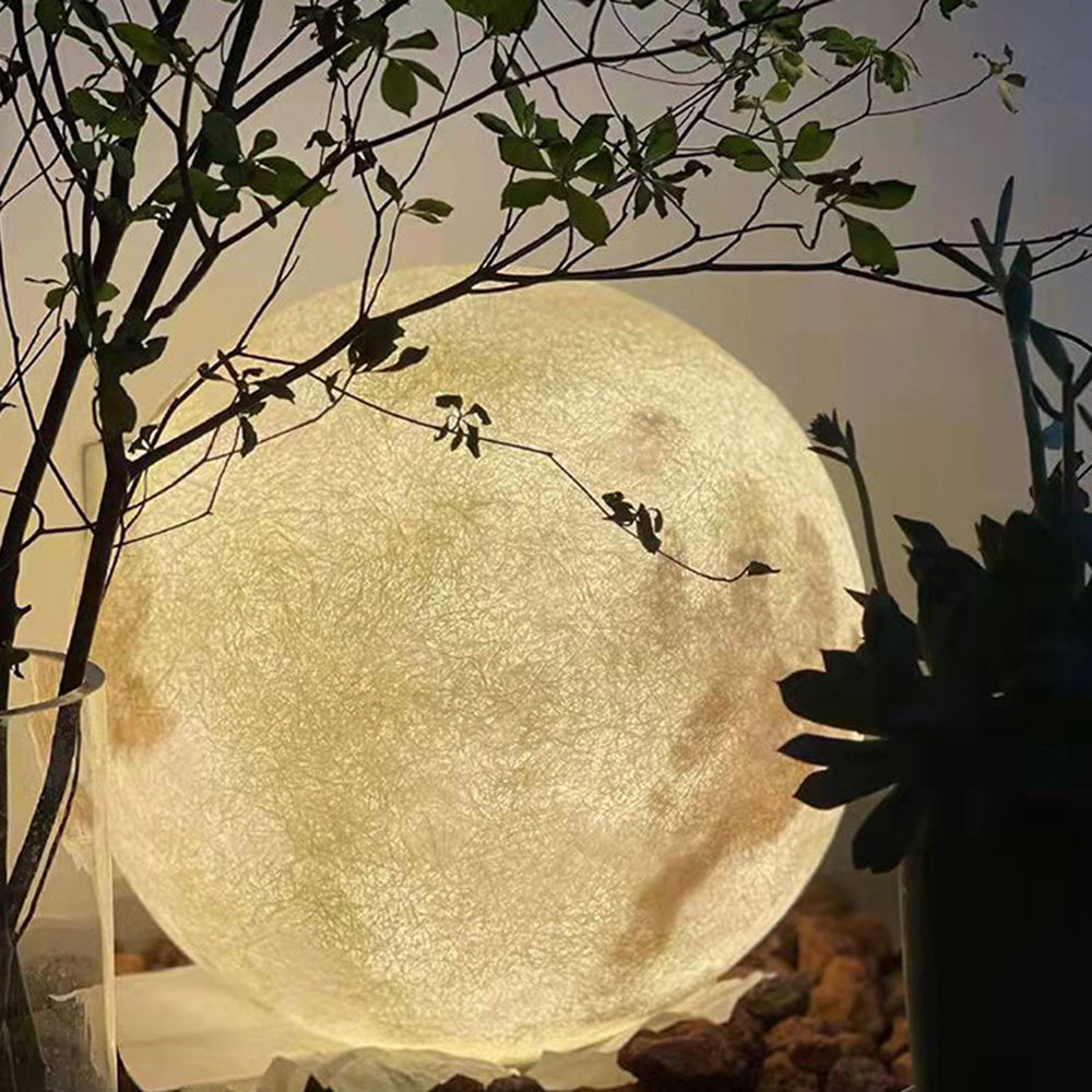 Nordic Creative Interior Resin Fiber Art Moon Floor Lamp
