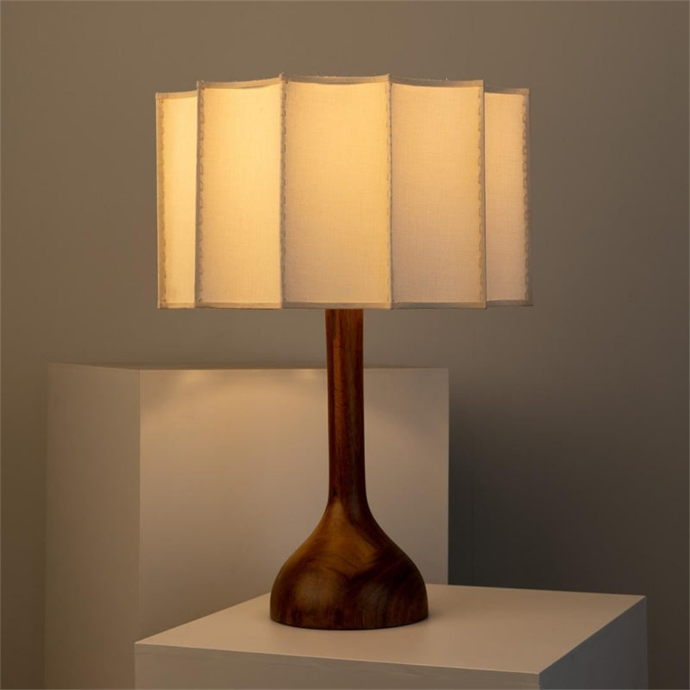 New Chinese Classical Retro High-End Solid Fabric Wood Desk Lamp