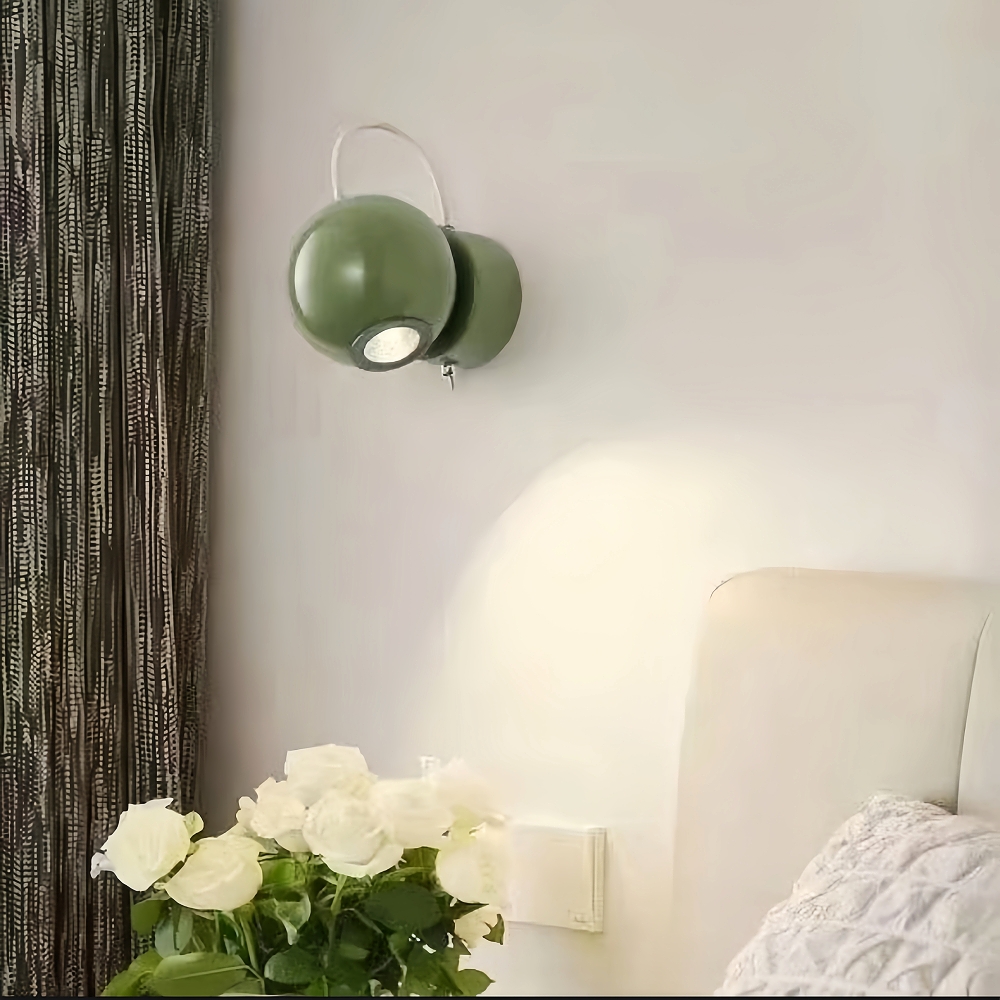 Nordic Style Creative Magnetic Suction Bedside Lamp Rotatable Wall Lamp