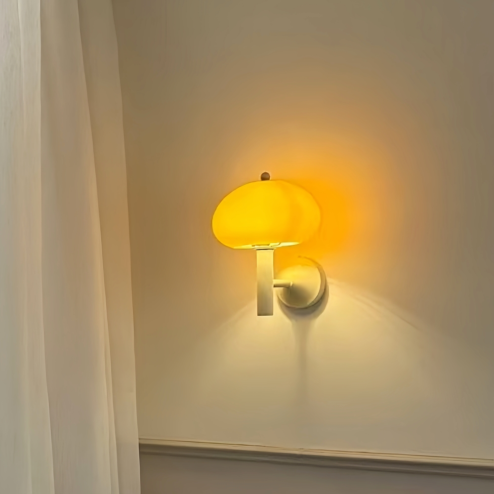 Nordic Retro Mushroom Glass Wall Lamp