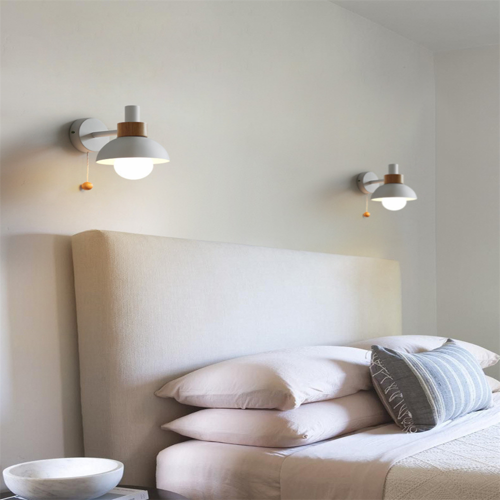 Macaron color matte dome wall lamp in living room foyer hallway