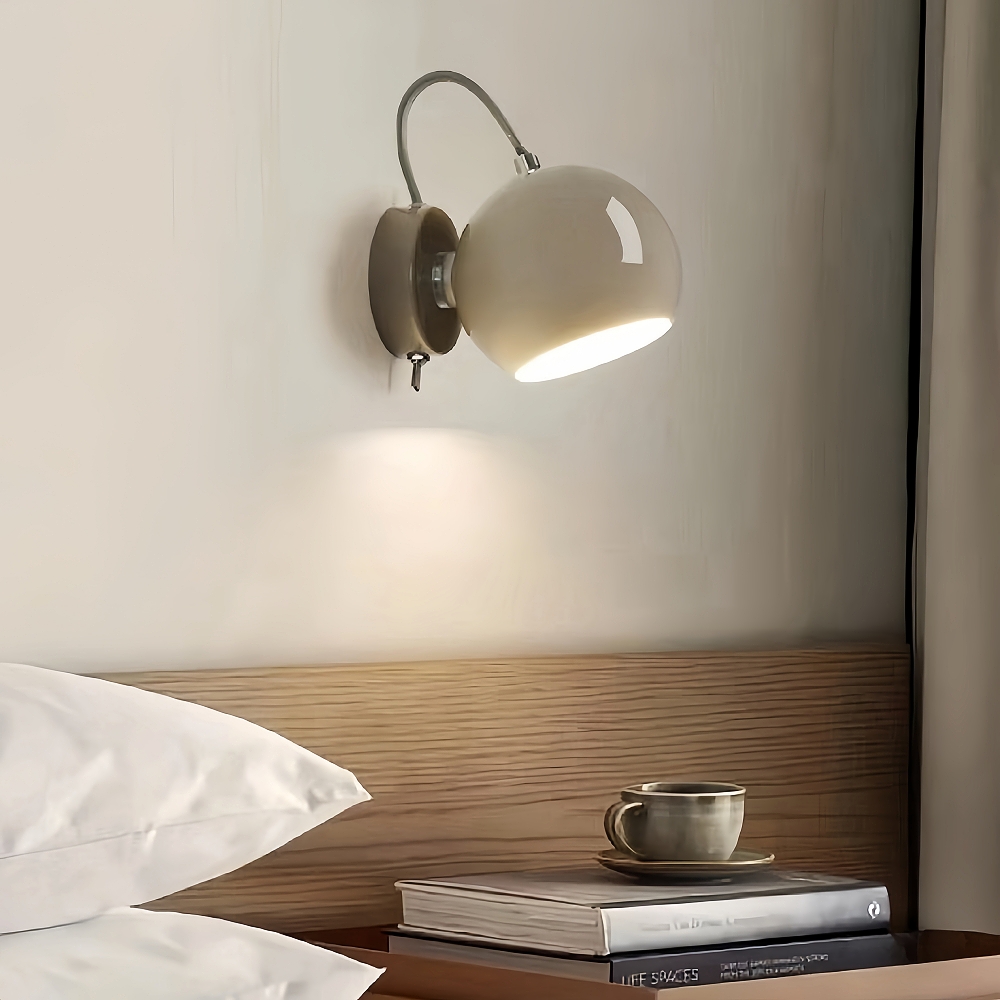 Nordic Style Creative Magnetic Suction Bedside Lamp Rotatable Wall Lamp