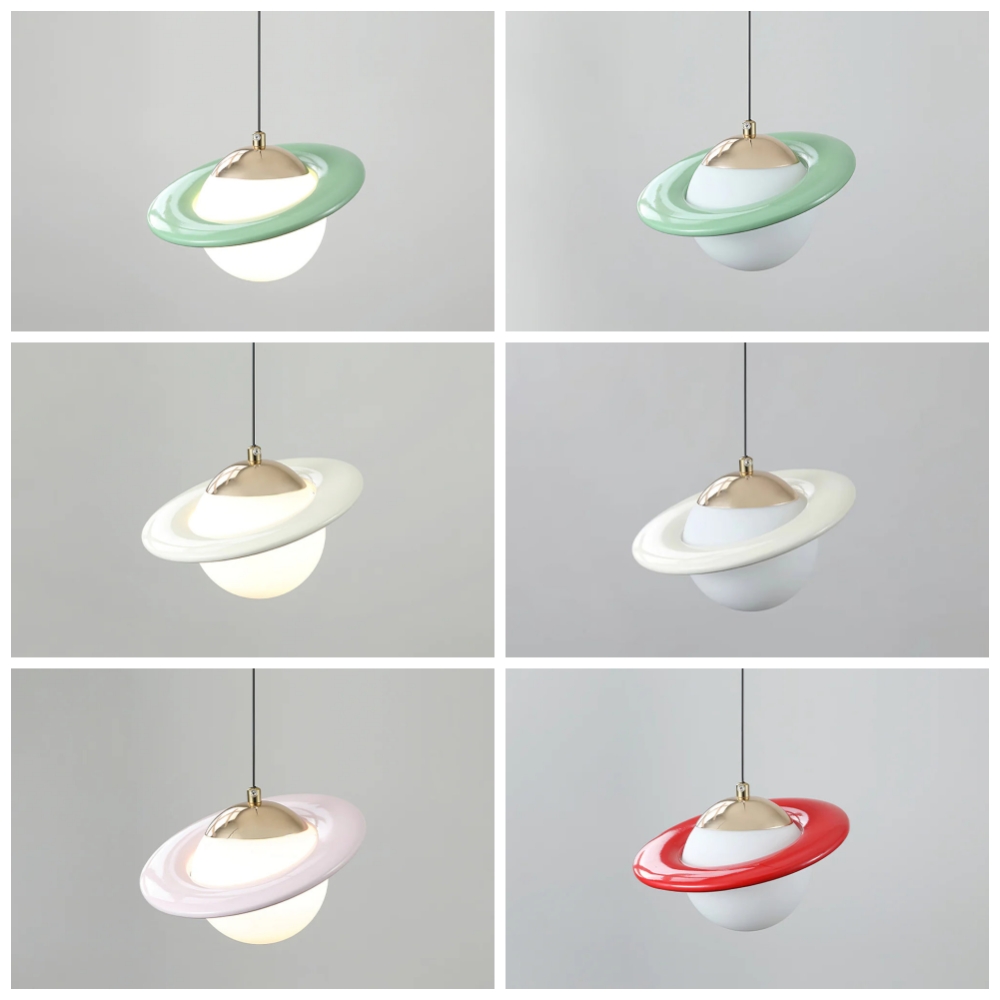 Colorful Small Planet Glass Pendant Light