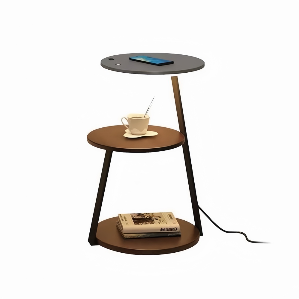 Modern Dimmable Floor Lamp with Integrated Drawer Storage