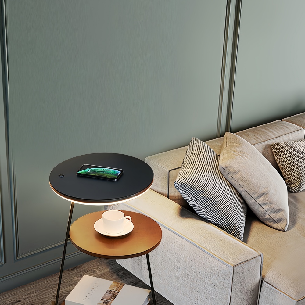 Modern Dimmable Floor Lamp with Integrated Drawer Storage