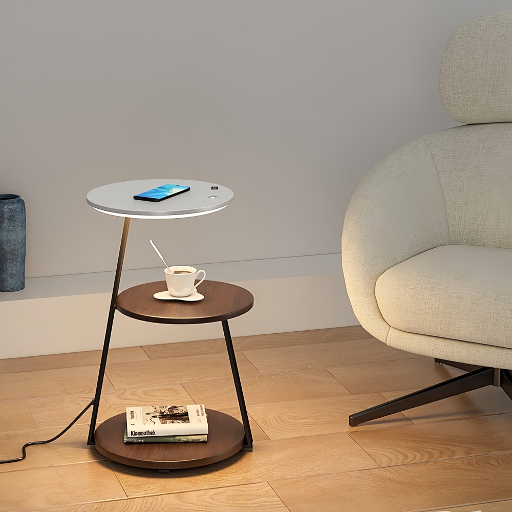 Modern Dimmable Floor Lamp with Integrated Drawer Storage