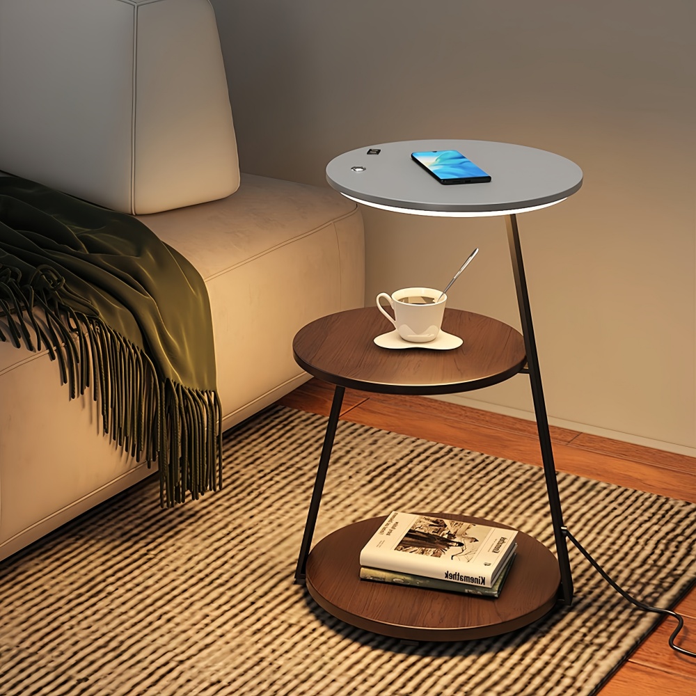 Modern Dimmable Floor Lamp with Integrated Drawer Storage