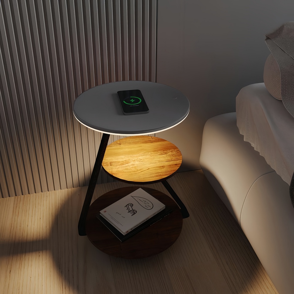 Modern Dimmable Floor Lamp with Integrated Drawer Storage