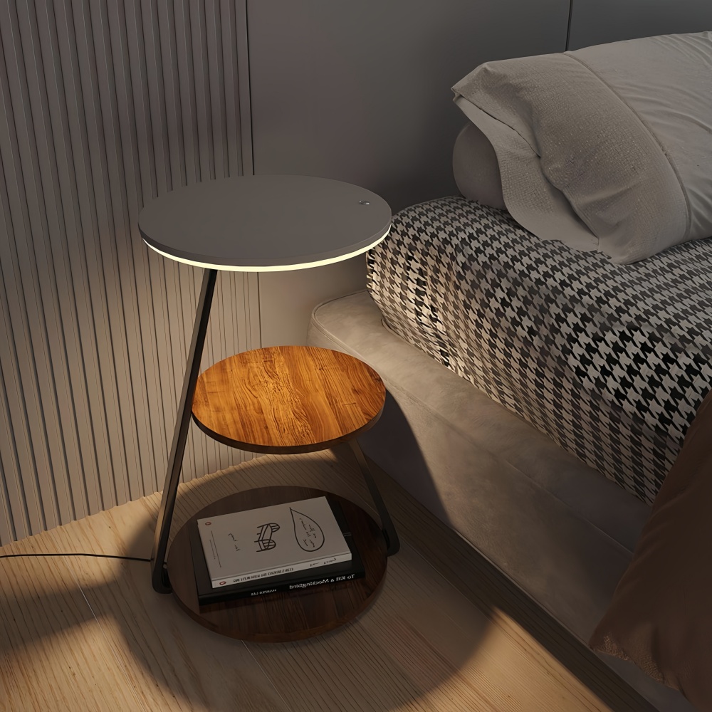 Modern Dimmable Floor Lamp with Integrated Drawer Storage