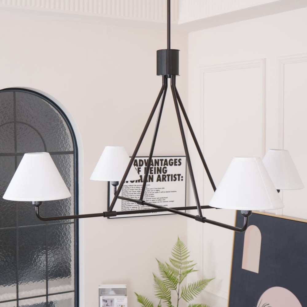 Modern Geometric Aesthetic Iron Axis Chandelier