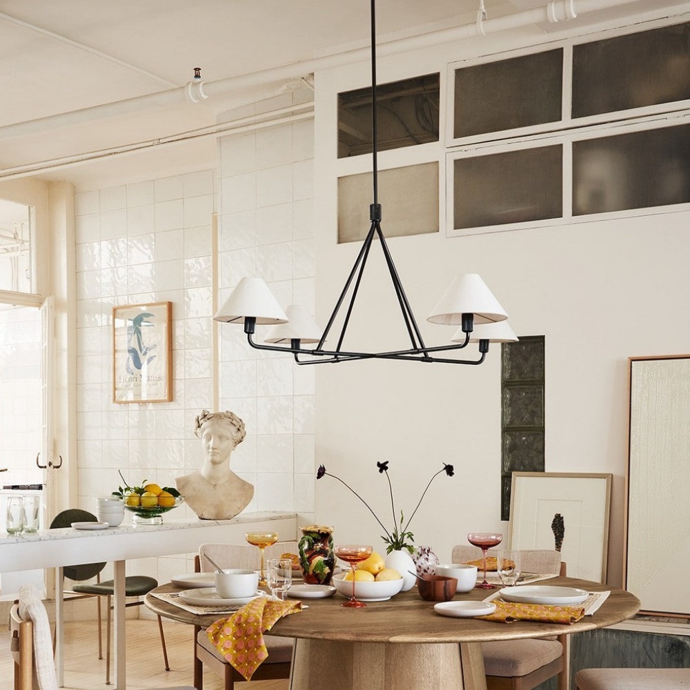 Modern Geometric Aesthetic Iron Axis Chandelier