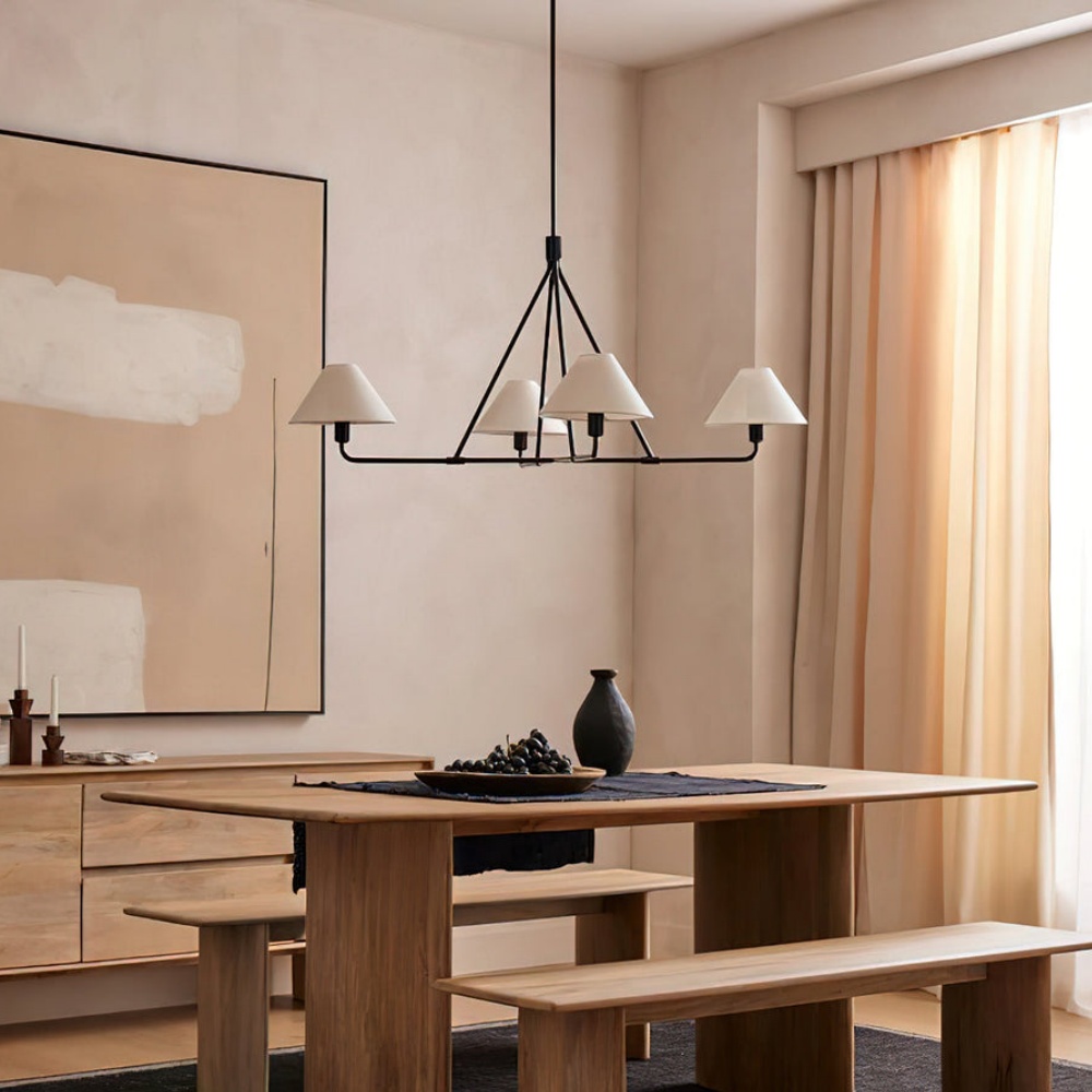 Modern Geometric Aesthetic Iron Axis Chandelier