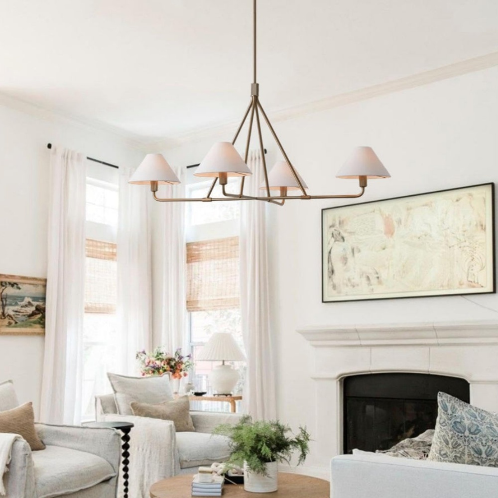 Modern Geometric Aesthetic Iron Axis Chandelier