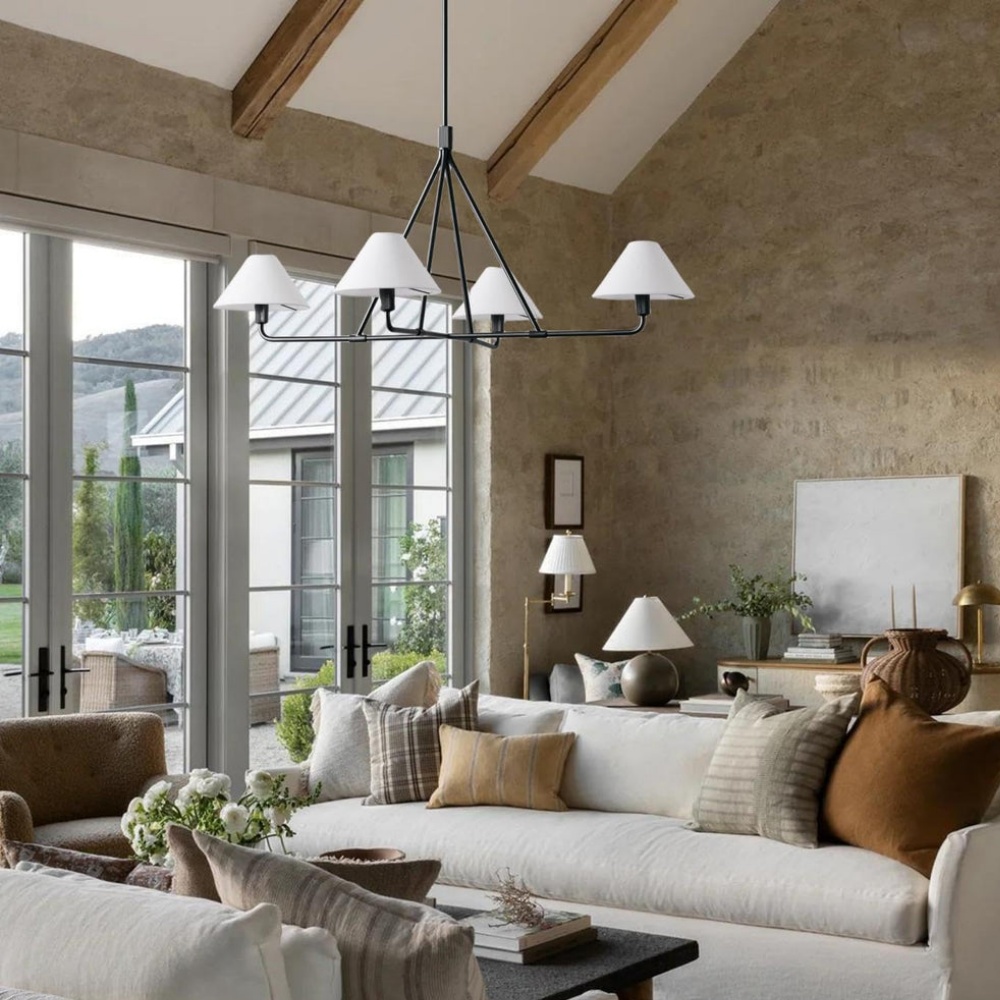 Modern Geometric Aesthetic Iron Axis Chandelier