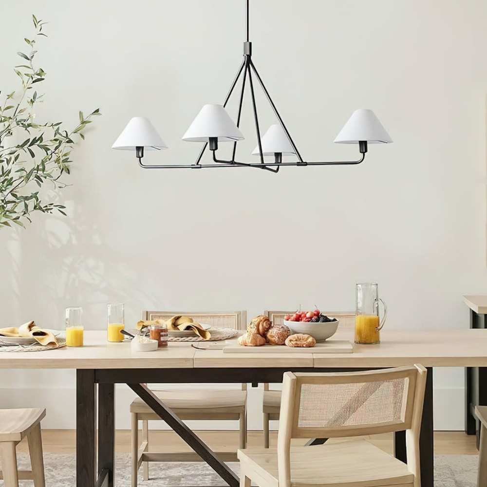 Modern Geometric Aesthetic Iron Axis Chandelier