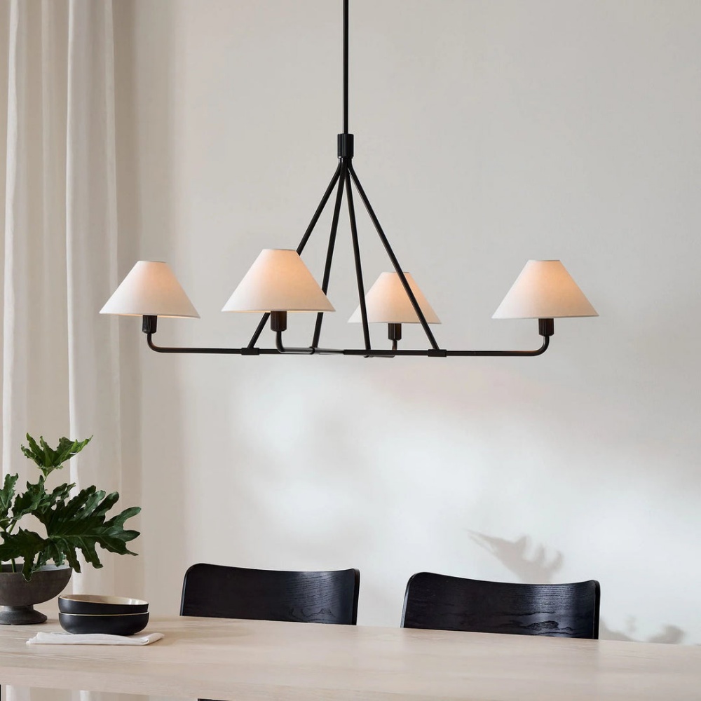 Modern Geometric Aesthetic Iron Axis Chandelier