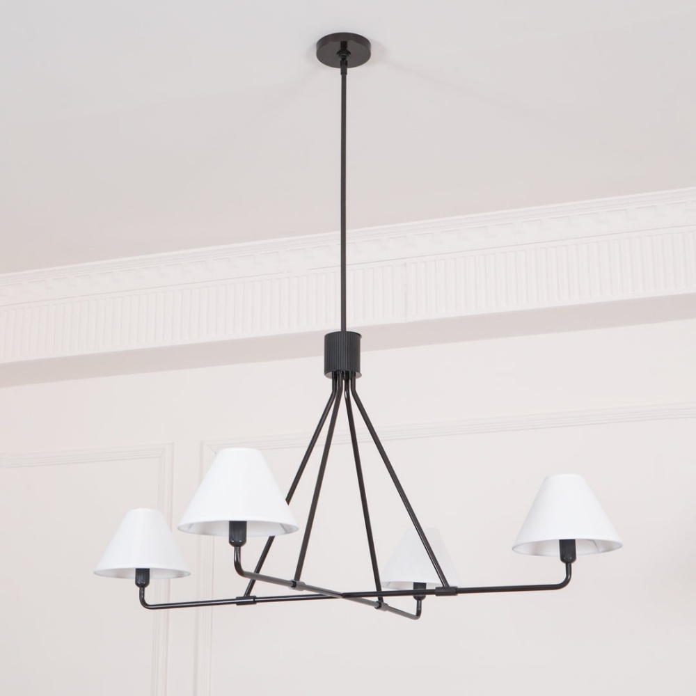 Modern Geometric Aesthetic Iron Axis Chandelier