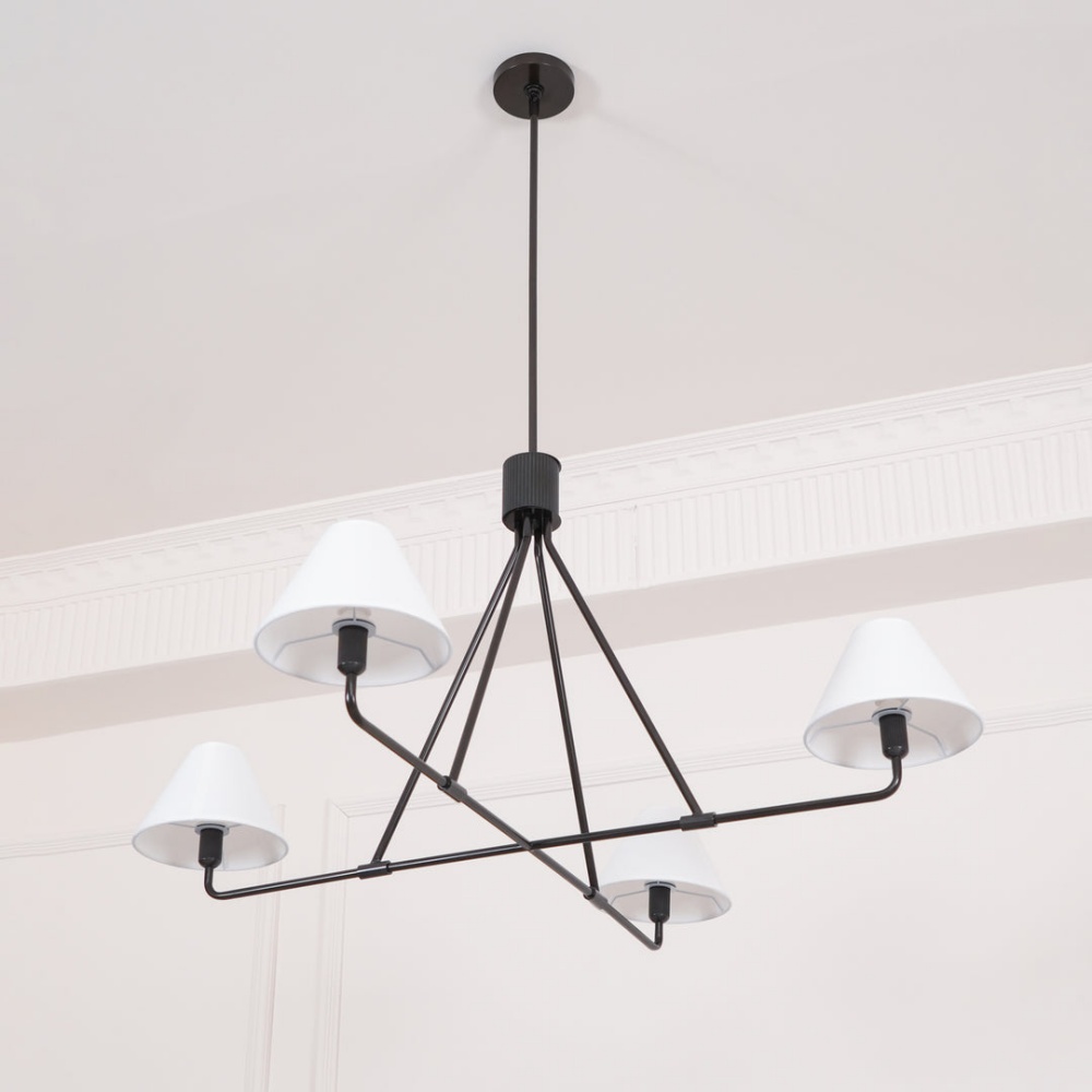 Modern Geometric Aesthetic Iron Axis Chandelier