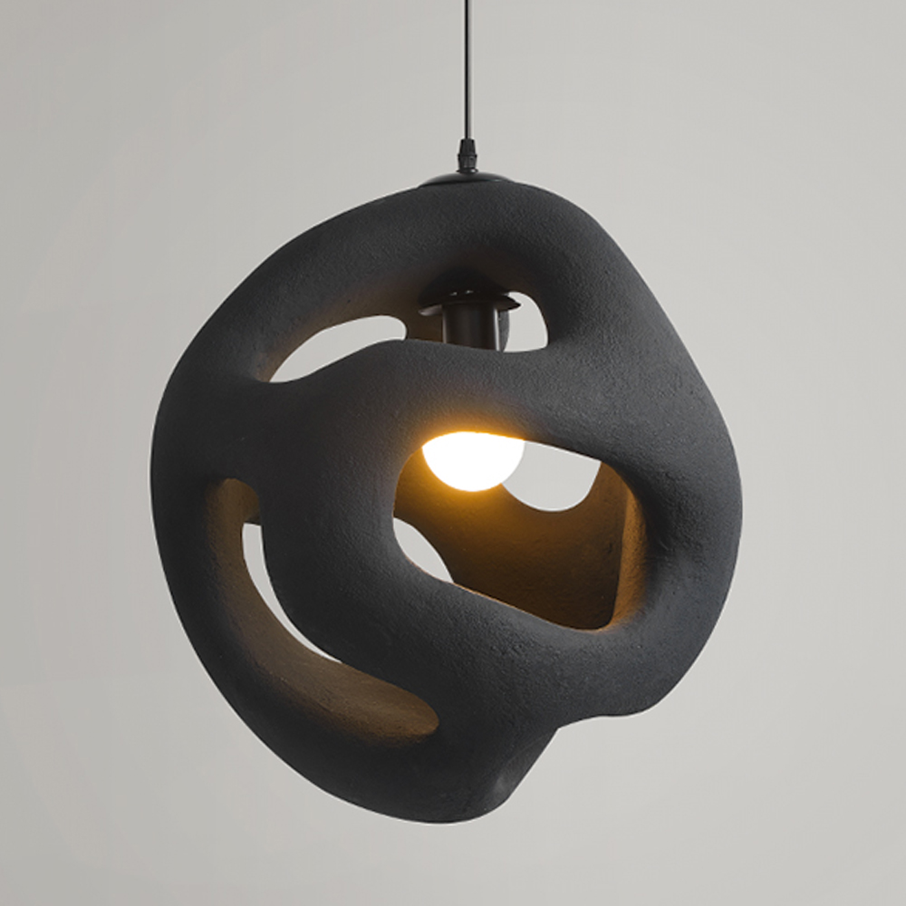 Wabi-Sabi Living Room Original Art Resin Chandelier Round Pendant Light