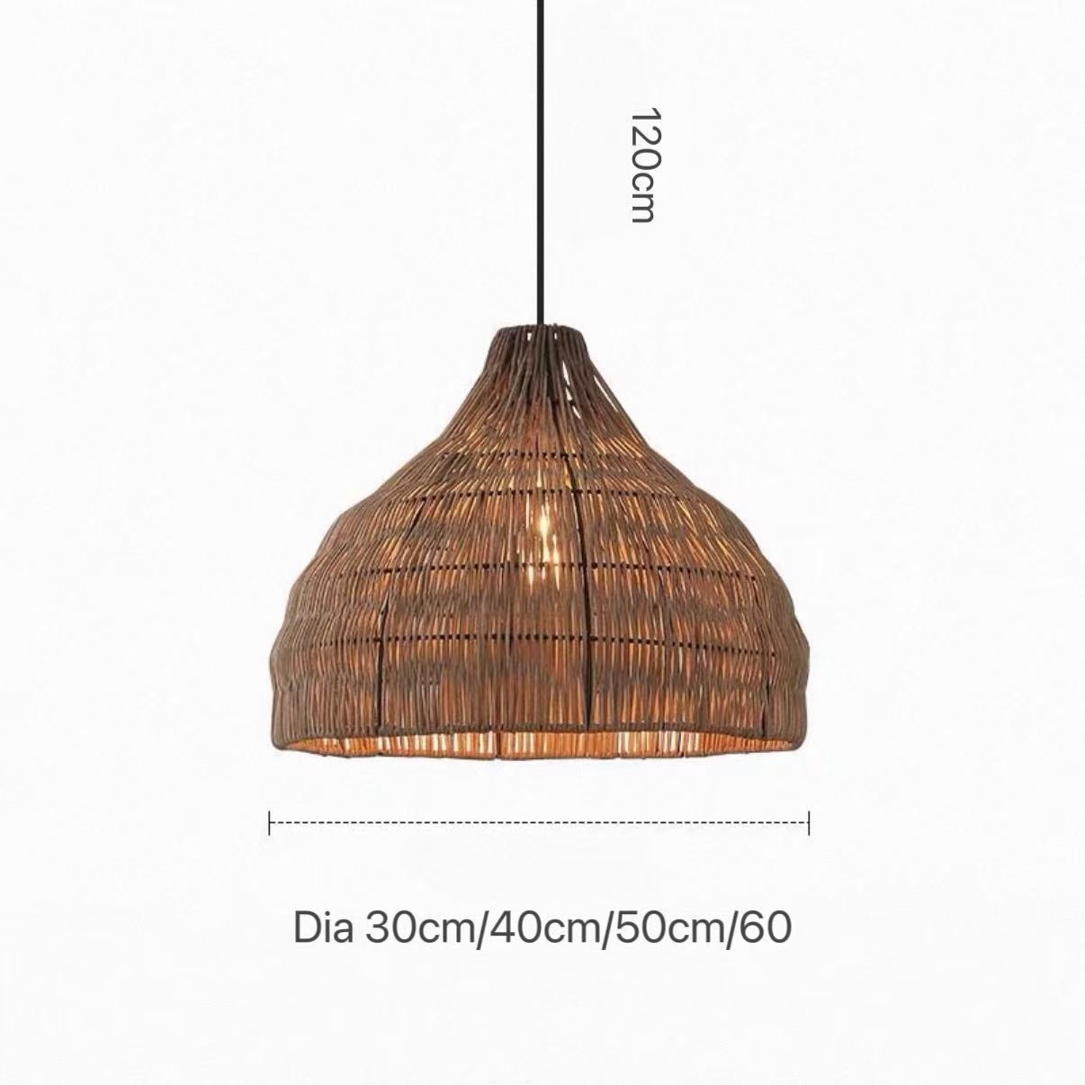 Wabi-sabi Rattan Pendant Light Duplex Loft Chandelier