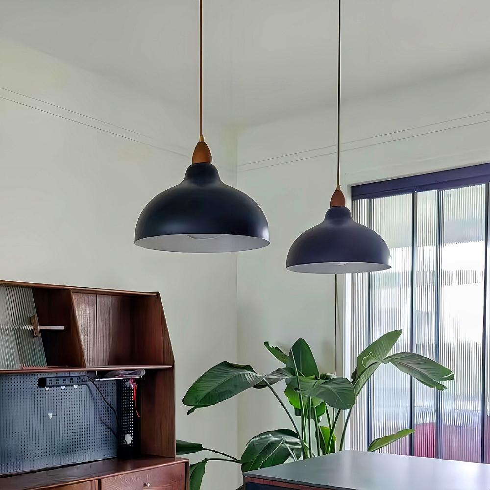 Nordic Industrial Minimalist Style Decor Black & White Kitchen Pendant Light