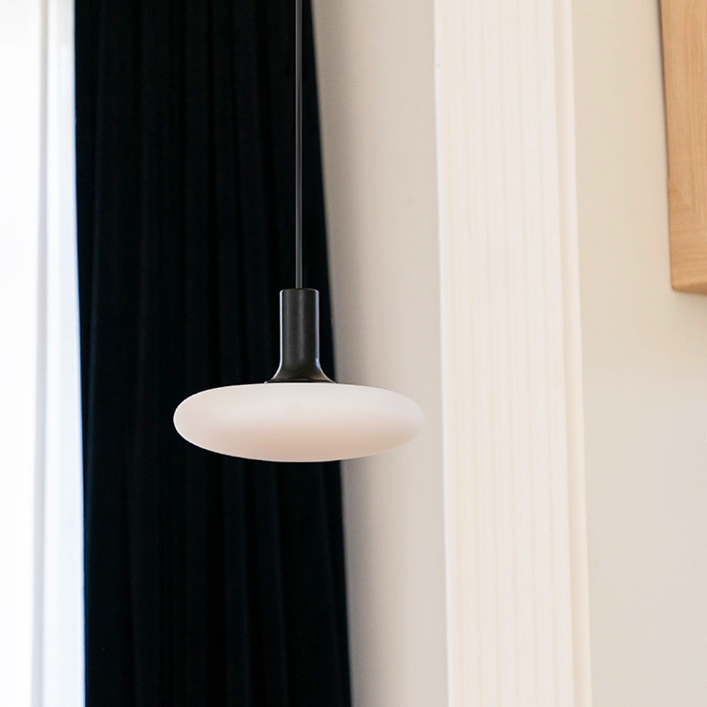 Nordic Cream White Glass Pendant Lamp Minimalist Ambient Lighting