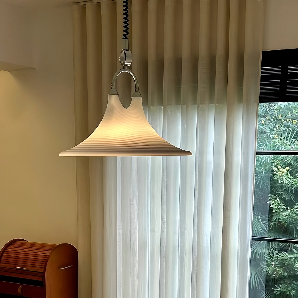  Nordic Painted Horn Pendant Light Adjustable Creative Personalized Artistic Retro Chandelier