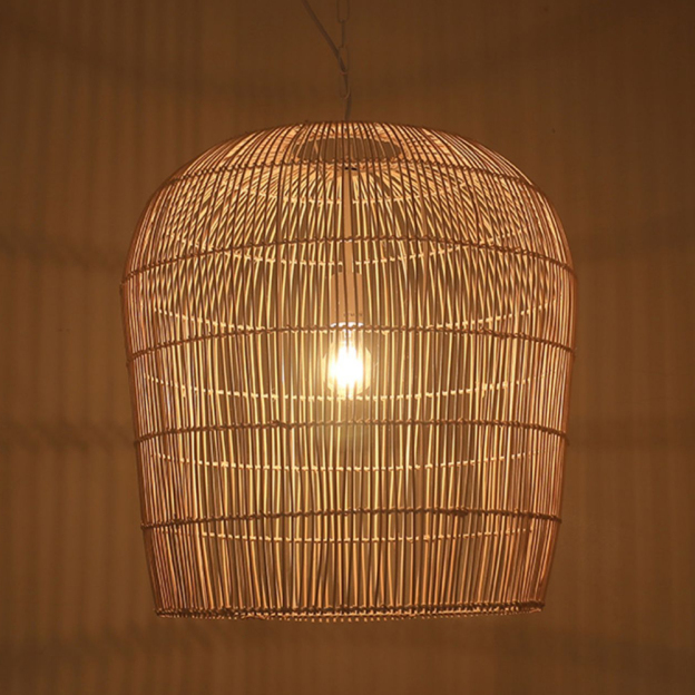Coastal Chic Rattan Lighting Natural Handwoven Pendant Lamp Shade