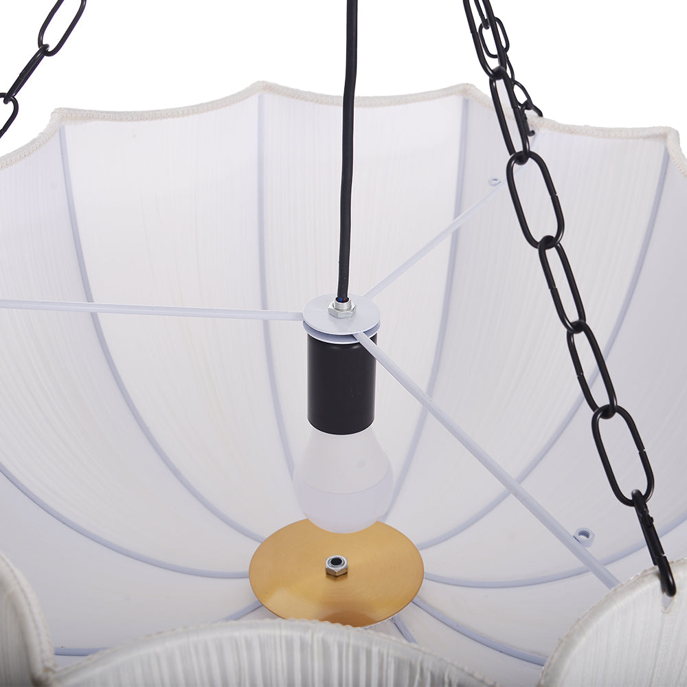 Wabi-Sabi Fabric Pendant Light Living Room Bedroom Lighting Fixtures