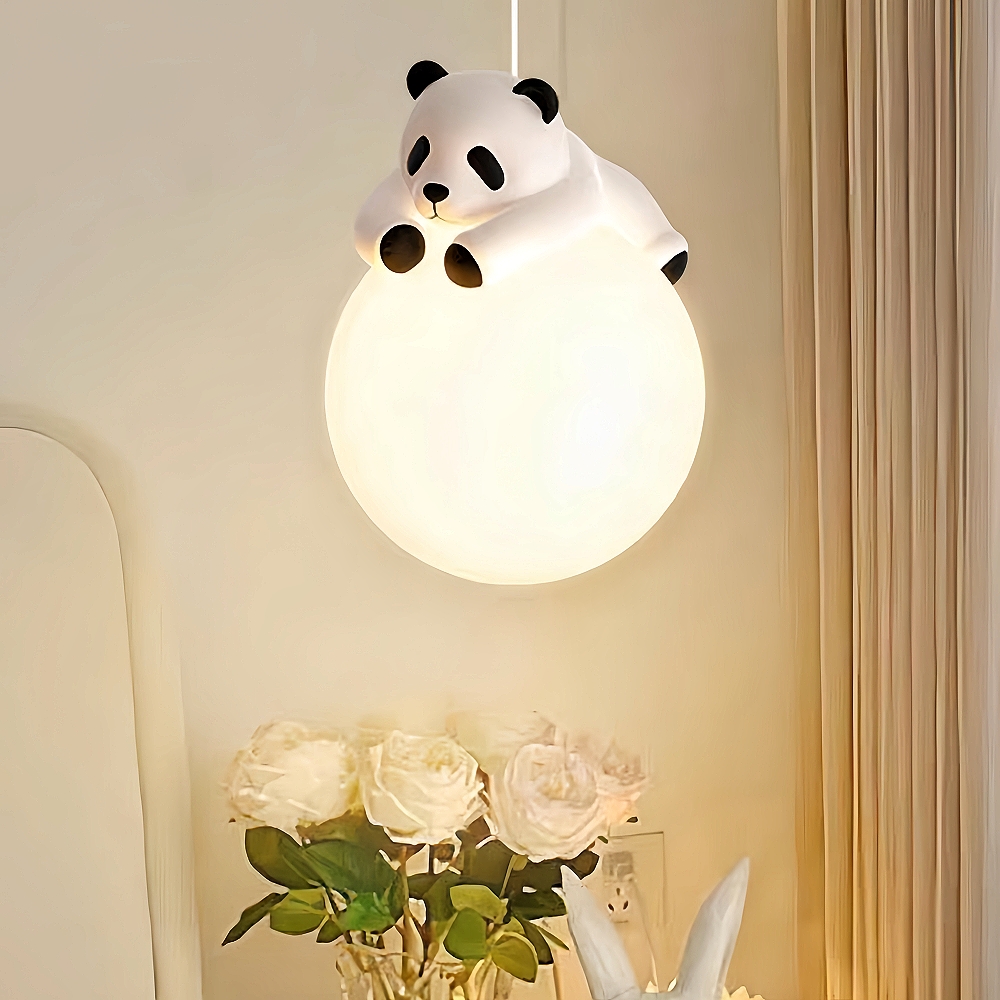 Modern Creative Cream Style Panda Koala Pendant Light
