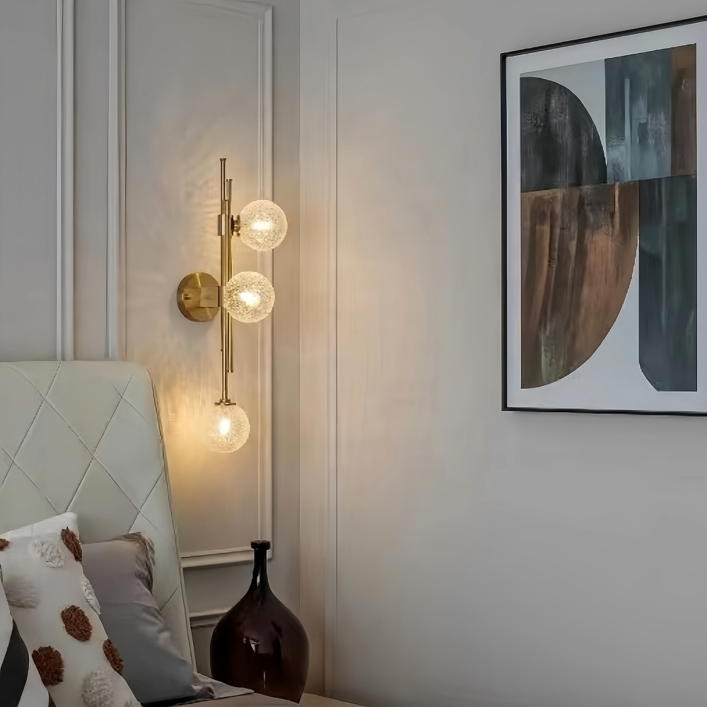 Modern Style Creative Personality Living Room Bedroom Decoration Glass Wall Lamp
