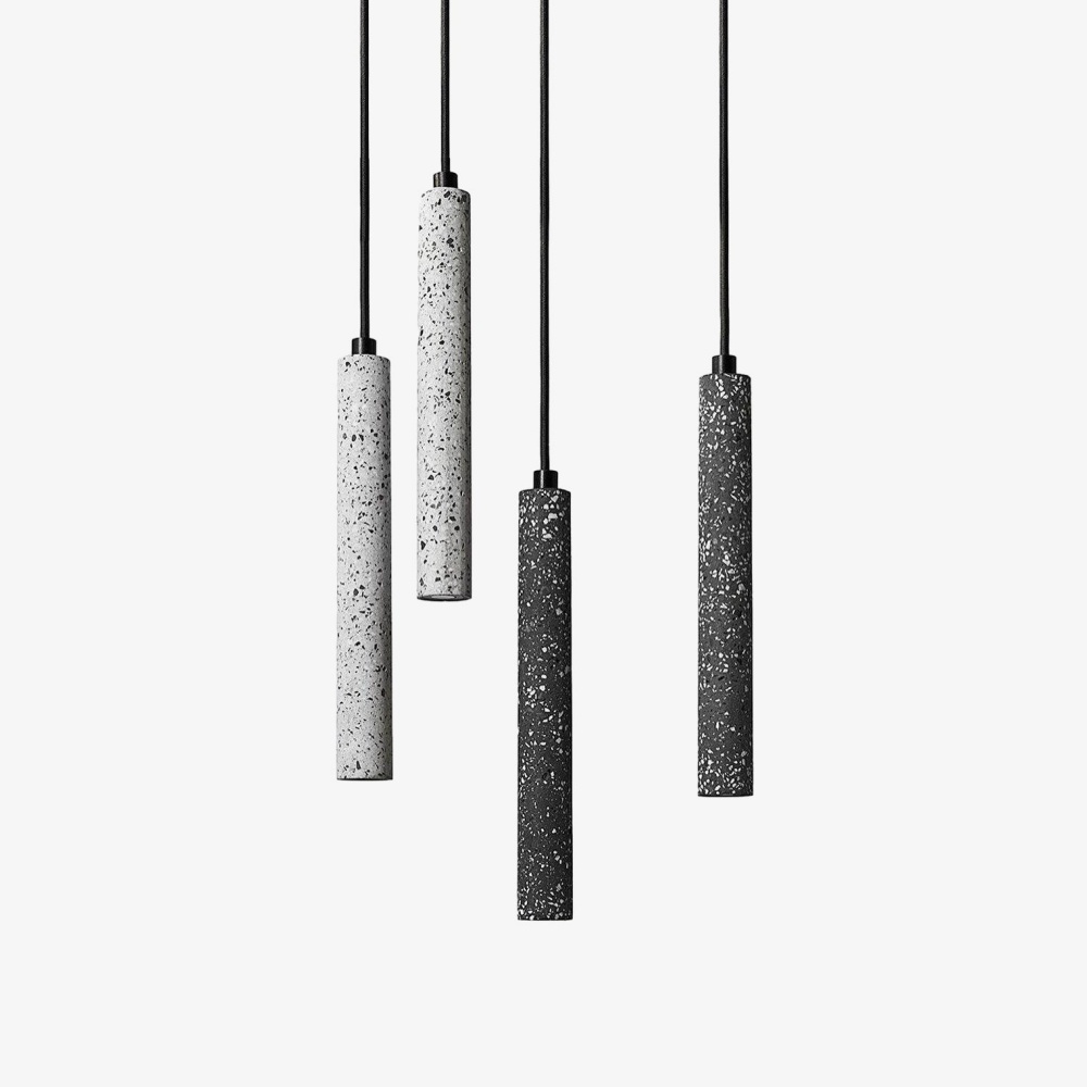 Creative Micro Cement Industrial Terrazzo Strip Pendant Light