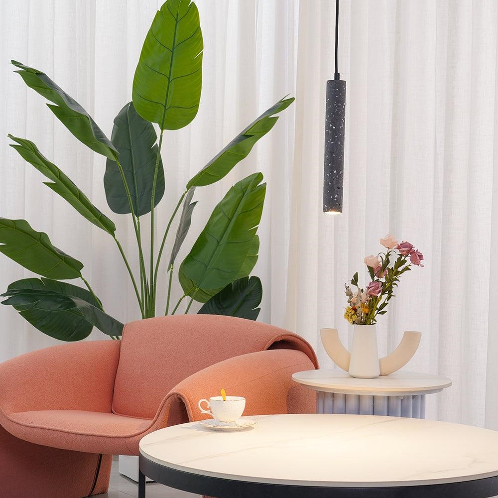 Creative Micro Cement Industrial Terrazzo Strip Pendant Light