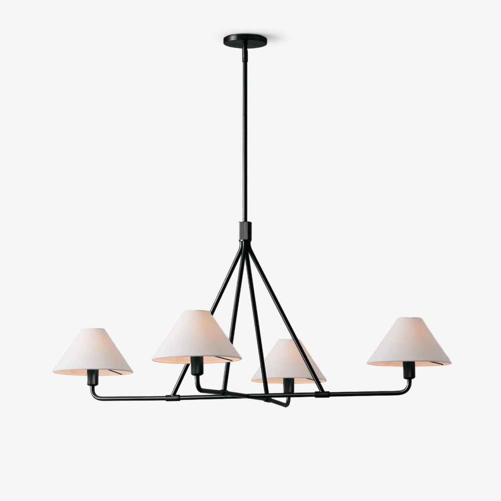 Modern Geometric Aesthetic Iron Axis Chandelier