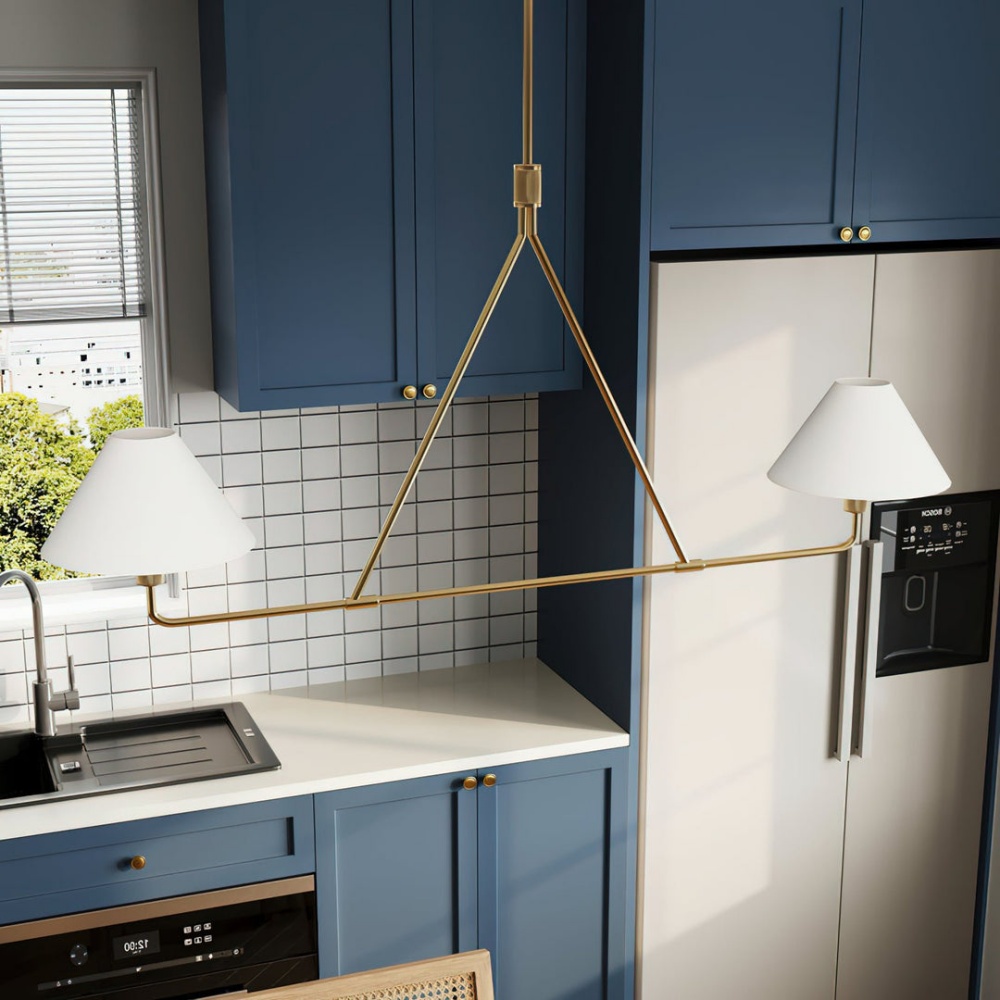 Modern Geometric Aesthetic Iron Axis Chandelier