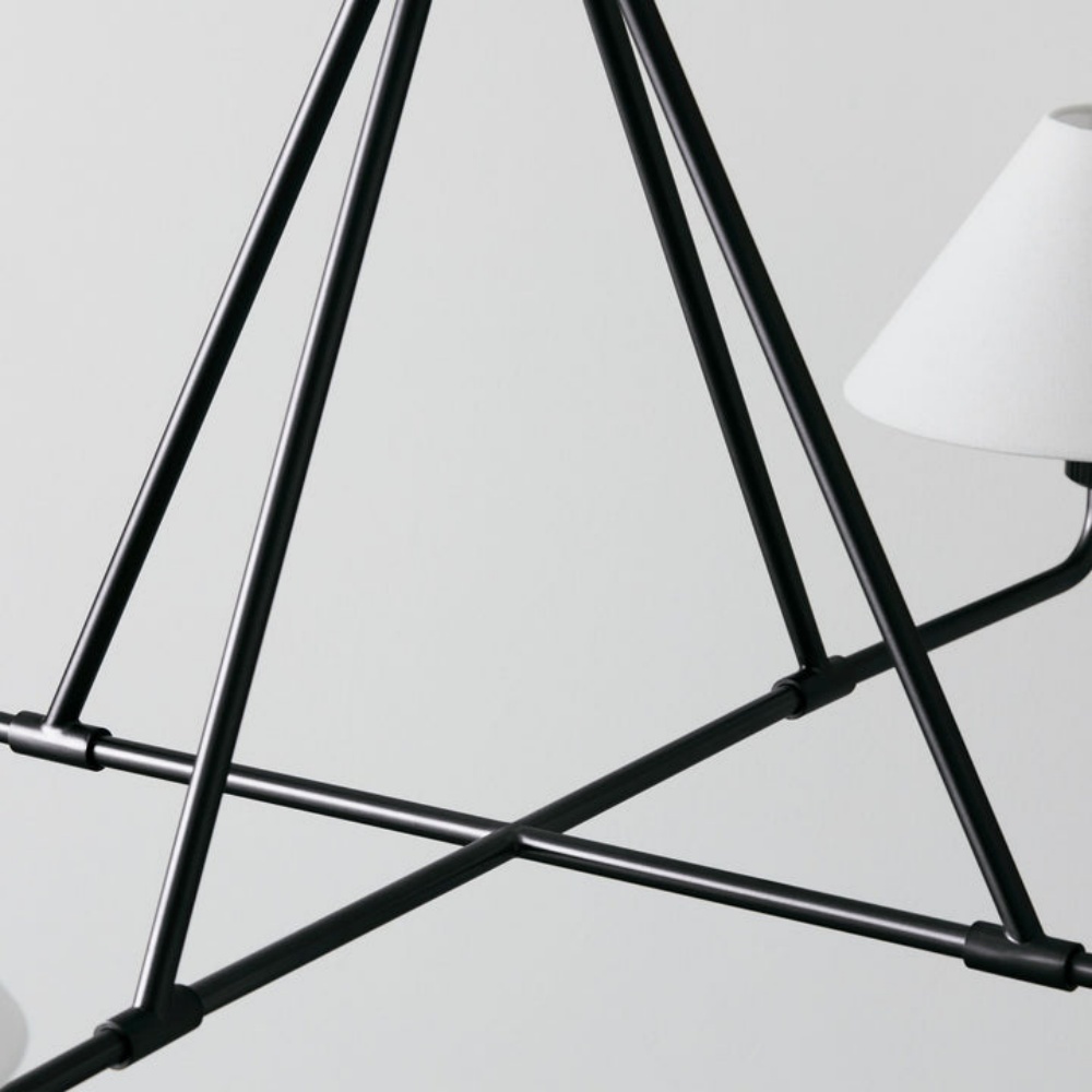 Modern Geometric Aesthetic Iron Axis Chandelier