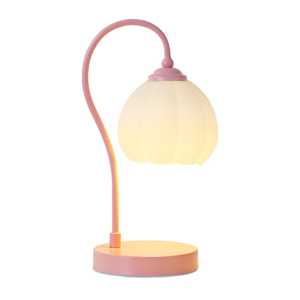 Bedroom desk lamp cream style bedside study flower bud creative eye protection night light