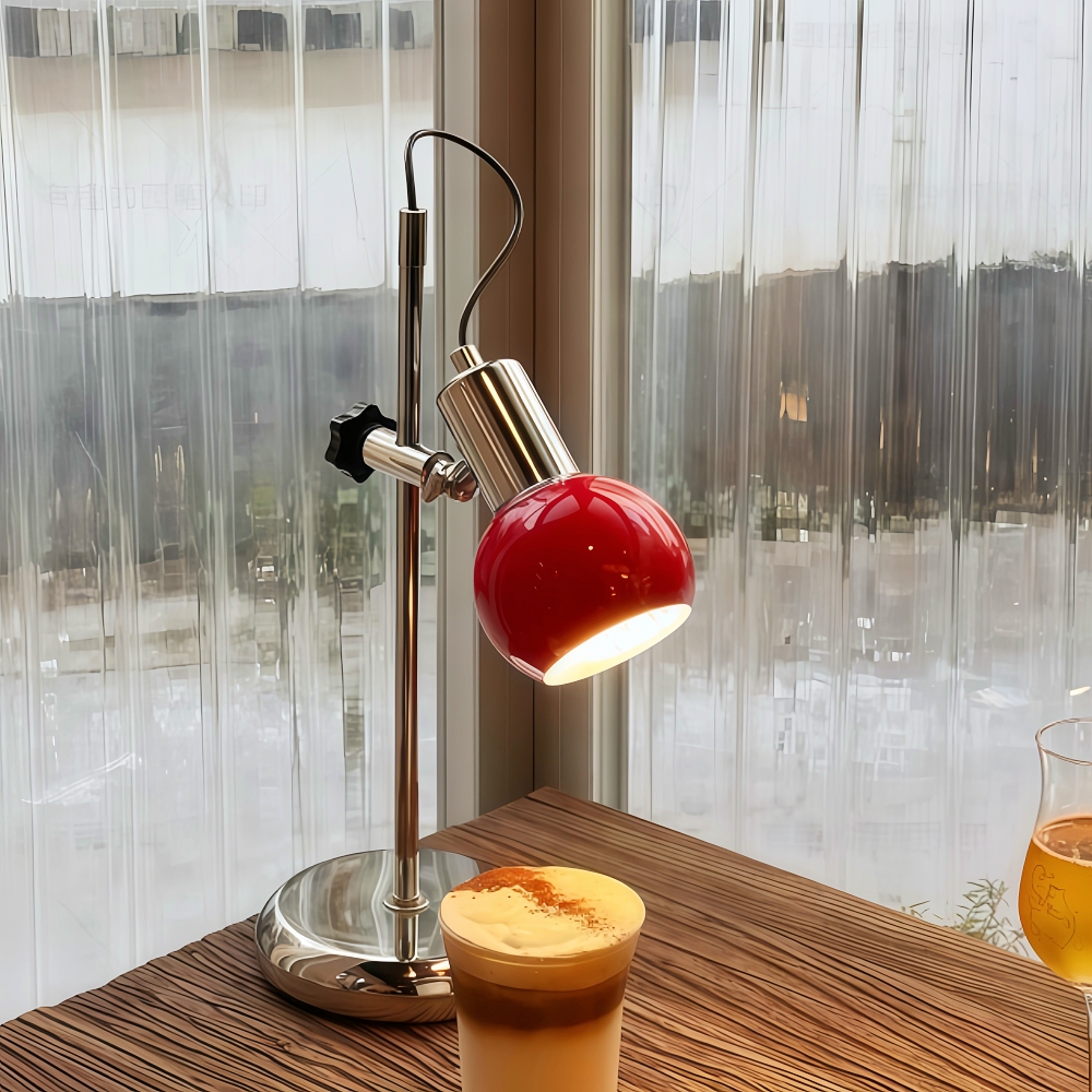 Retro Bauhaus Contrast Color Adjustable Arm Table Lamp
