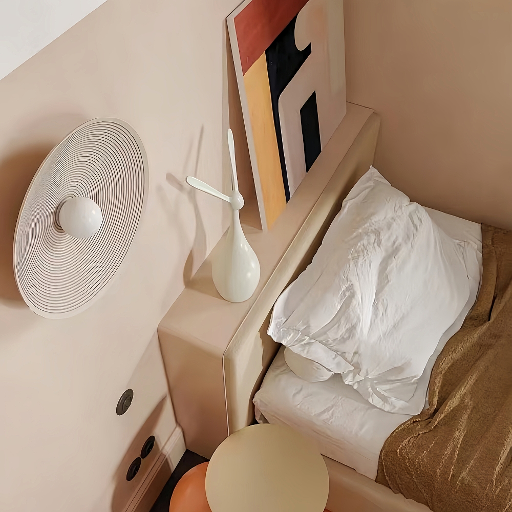 Wabi Sabi Style Retro Entrance Hallway Resin Wall Lamp Bedroom Bedside Lamp