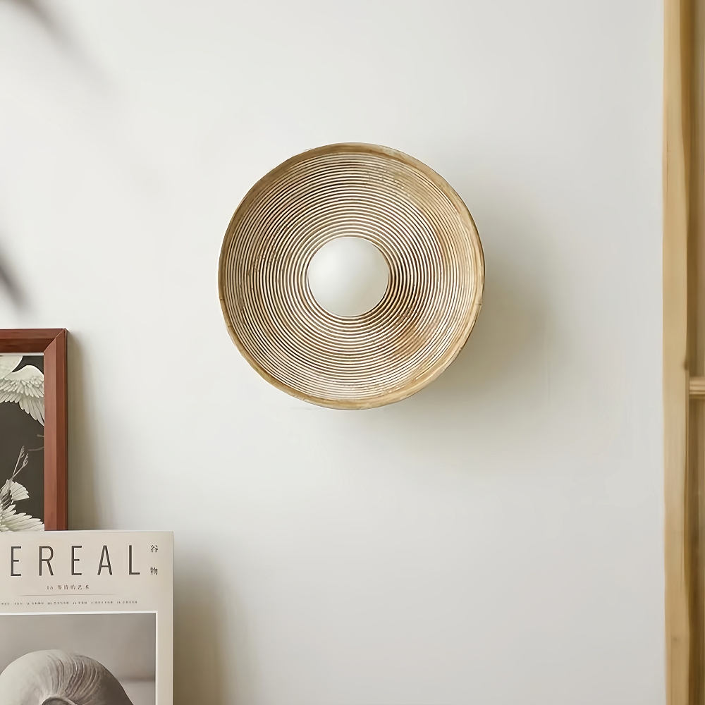 Wabi Sabi Style Retro Entrance Hallway Resin Wall Lamp Bedroom Bedside Lamp