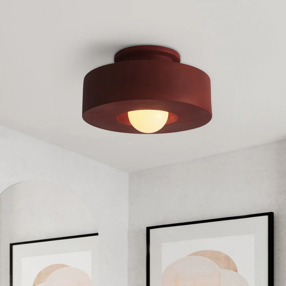 Nordic style Morandi Color Series Semi Embedded Ceiling Light